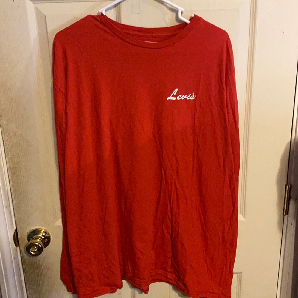 Levi’s Red Long Sleeve with Tiger Graphic on Back